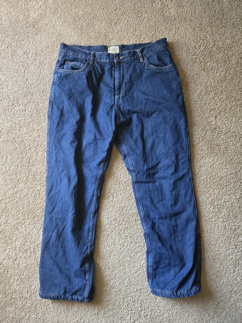 RedHead Fleece-Lined Relaxed Straight Jeans 38x32